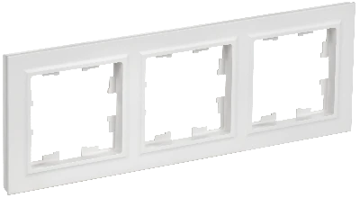 BRITE Рамка 3-местная РУ-3-БрАБ арктический белый IEK