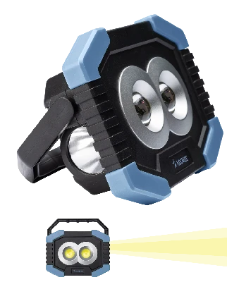 Фонарь светильник рабочая серия 4Вт COBLED+1ВтLED/2 линзы/3xAA/корпус ABS-пластик, КОСМОС