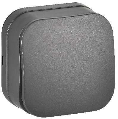 GLORY Выключатель 1-клавишный для открытой установки 10А ВС20-1-0-ХСм сталь матовый IEK