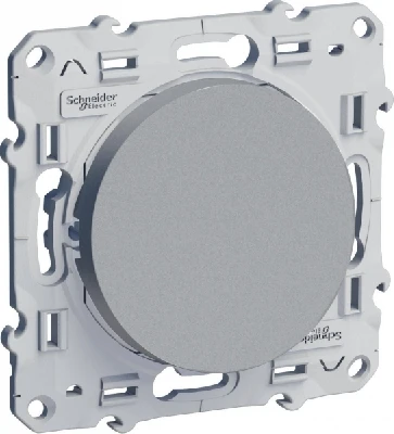 Выключатель одноклавишный, алюминий