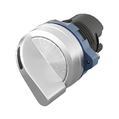 Головка переключателя на 2 положения с возвратом стандартная ручка, черный, алюминий