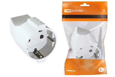 Кабельная розетка 2П+З с защитными шторками 16А 250B белая