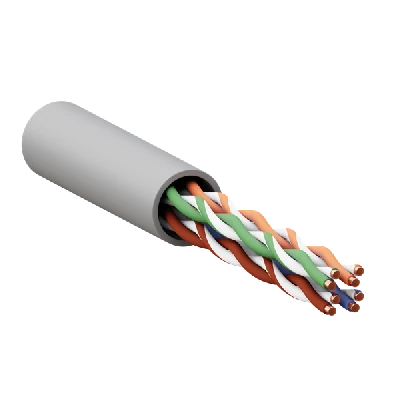 Кабель витая пара TERACOM PRO Cat.5E U/UTP 4 пары solid 24AWG оболочка PVC цвет серый (упак. 305м)