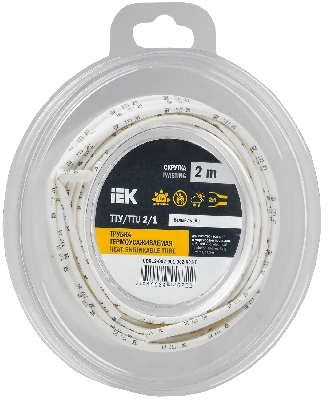 Трубка термоусадочная ТТУ нг-LS 2/1 белая (2м/упак) IEK