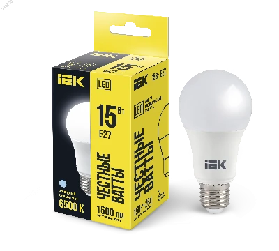 Лампа светодиодная LED 15вт Е27 дневной ECO