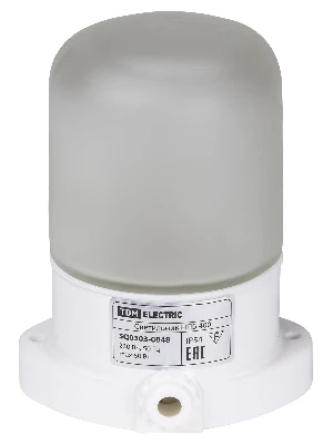 Светильник для бани и сауны НПБ400 настенно-потолочный белый, IP54, 60Вт, E27, белый, основание керамика