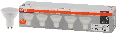 Лампа светодиодная LED 5 Вт GU10 4000К 400Лм спот 220 В (замена 35Вт) OSRAM
