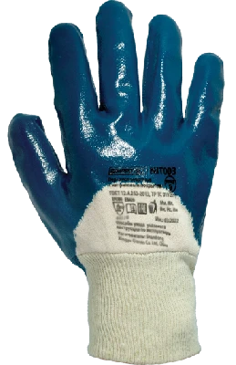 Перчатки защитные на х/б основе с частичным нитриловым покрытием с манжетой ArmProtect NIT003 р.9