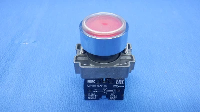 Кнопка LA167-BAF45 d=22мм 1з+1р красная