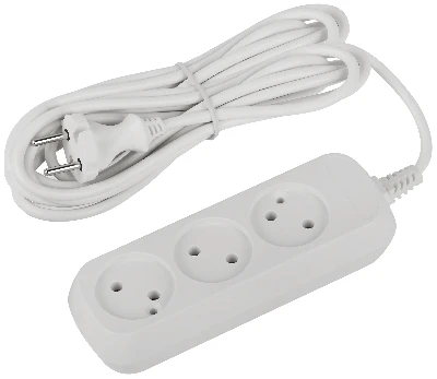 Удлинитель электрический 3 розетки без заземления 5м ПВС 2x0.75мм2 UDL-10-350 Greenline