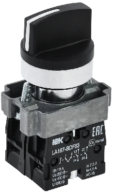 Переключатель LA167-BDF53 3 полож. 2з черный