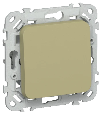 FLITE Выключатель 1-клавишный перекрестный 10А ВС71-1-0-ФлО оливковый IEK
