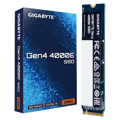 Накопитель SSD M.2 2280 500GB Gen4 4000E, PCIe 4.0x4, NVMe 1.4, 3600/3000 Мб/с