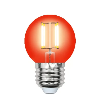 Лампа светодиодная декоративная цветная LED 5вт 200-250В шар 350Лм Е27 КРАСНЫЙ Air color