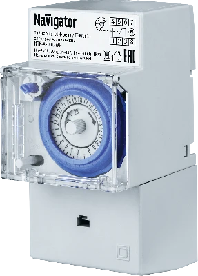 Таймер Navigator 61 560 NTR-A-D01-GR на DIN-рейку электромех.