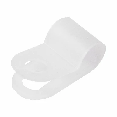 Кабельная скоба под винт REXANT 5 мм, белая,      упаковка 50 шт