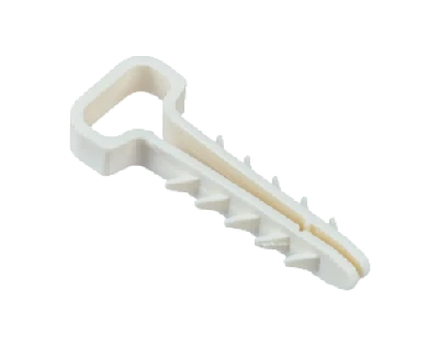 Дюбель-хомут для плоского кабеля белый PCD-F 06x12-45-100WH PA6.6 Jazzway (100 шт/уп) Jazzway