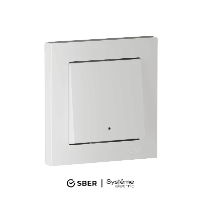 ATLASDESIGN SMART 1-кл. ВЫКЛЮЧАТЕЛЬ с подсв., Zigbee, сх.1, L+N, 10А, мех., БЕЛЫЙ