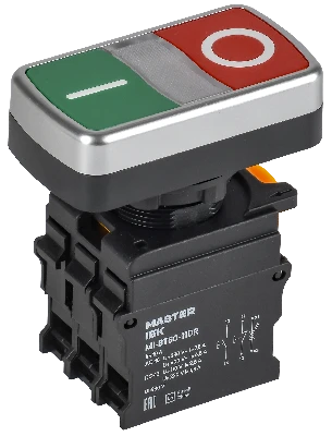 Кнопка I-O с подсветкой d=22мм 1NO+1NC MASTER IEK