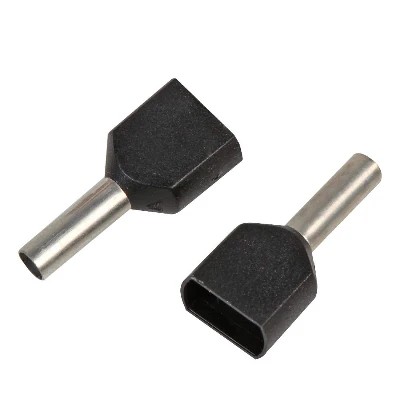 Наконечник-гильза двойная с изолир.фланцем 1,5 кв.мм черный (НШВИ2)