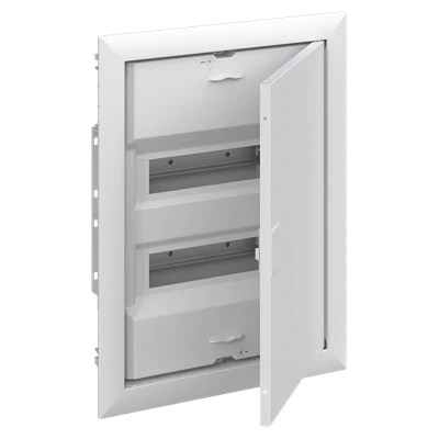 Щит распределительный встраиваемый 24 модуля ЩРв-п-24 пластиковый UK600 с дверью и самозажимными клеммами N/PE (UK624N3)