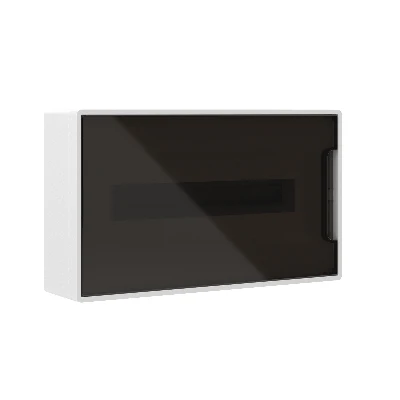 Щит 18 модулей настенный FRAME, белый, с тонированной дверцей, с 2 шинами PEN на 8 и 10 отверстий