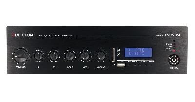 Микшер-усилитель комбинированный компактный, мощность 120 Вт, цифровой FM тюнер, MP3 плеер, USB, SD, Bluetooth, питание 220 В, рэковое крепление