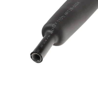 Трубка термоусаживаемая СТТК (3:1) двустенная     клеевая 24,0/8,0мм, черная, упаковка 5 шт. по 1м