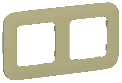 FLITE ARTISTIC Рамка 2-местная РУ-2-А-ФлО оливковый IEK