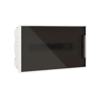 Щиток 18 мод встраиваемый FRAME ЩРв-П-18, белый, с тонированной дверцей, с 2  шинами PEN на 8 и 10 отв. F18B1WD DKC