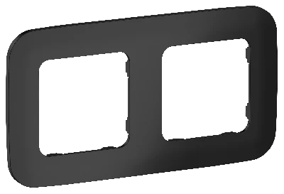 FLITE ARTISTIC Рамка 2-местная РУ-2-А-ФлЧ черный IEK