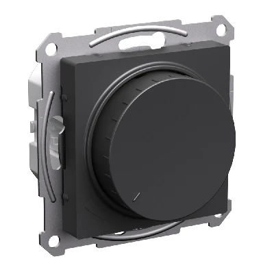 ATLASDESIGN СВЕТОРЕГУЛЯТОР (диммер) повор-нажим, LED, RC, 400Вт, мех., БАЗАЛЬТ