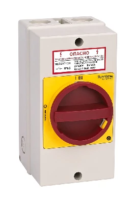ГЛАВНЫЙ/АВАРИЙНЫЙ ВЫКЛЮЧАТЕЛЬ-РАЗЪЕДИНИТЕЛЬ 3P 25A ЗАКРЫТОГО ИСПОЛНЕНИЯ IP65