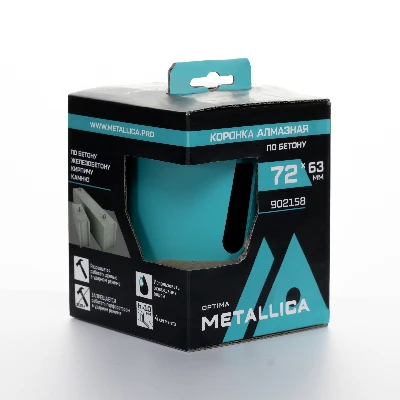 Коронка алмазная сегментная 72x63 мм, М16, без хвостовика, по бетону