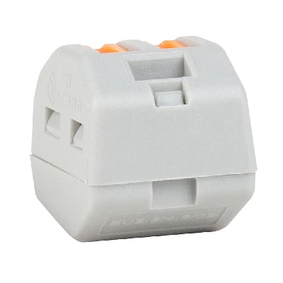 Клемма строительно-монтажная OptiKit СМК 222-412 с рычагом 2 отверстия 0,2-2,5(4,0)мм2