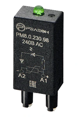 Модуль индикации и защиты, LED + Варистор, 240В AC/DC