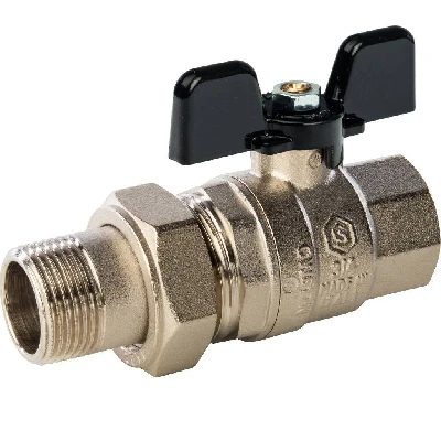 Кран шаровой со сгоном 3/4' ВН ручка бабочка