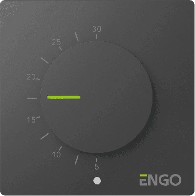 Терморегулятор непрограммируемый, 230 В, черный накладной