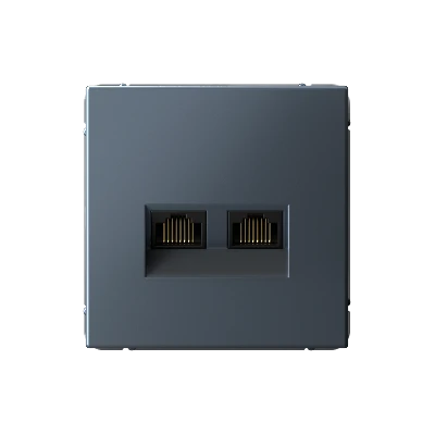 ARTGALLERY РОЗЕТКА двойная компьютерная RJ45+RJ45, кат. 5е, механизм, ГРИФЕЛЬ