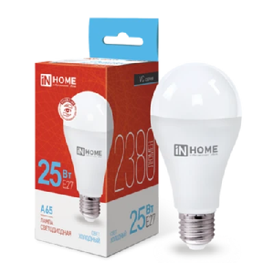 Лампа светодиодная LED-A65-VC 25Вт 230В Е27 6500К 2380Лм IN HOME