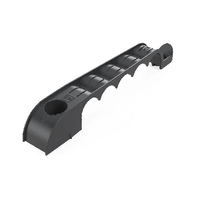 Держатель труб для прямого монтажа односторонний на 5 мест чёрный d20 (20шт/160шт уп/кор)