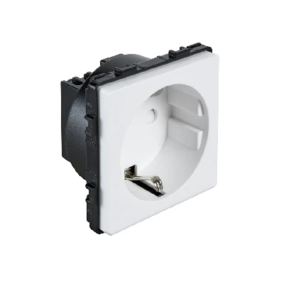 Розетка в рамку белая (47х47мм)