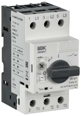 Автоматический выключатель защиты двигателя ARMAT A1 GV2P 0,63-1А IEK