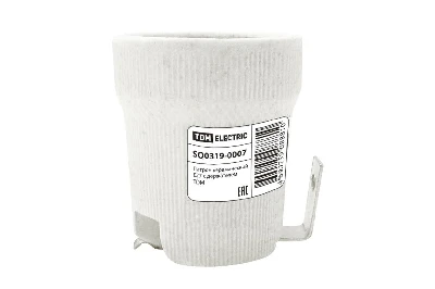 Патрон керамический E27 с держателем