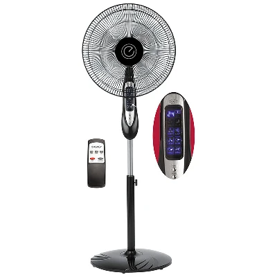 Вентилятор напольн. Energy ELEGANCE EN-1617 с пульт ДУ, 16, черный, высота 1,25м, таймер, измер. темпер., 1шт/коробка