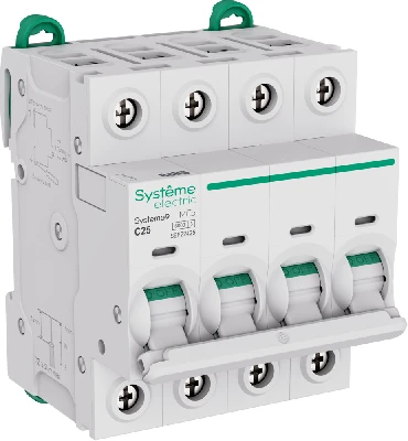 Автоматический выключатель (АВ) C 25A 4P 6kA 400В Systeme9