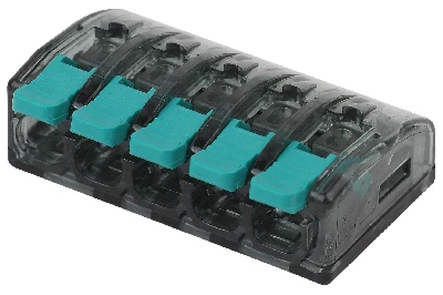 Клемма компактная серии 415 с рычагом, 5 отверстия, 0,5-4 мм2 NO-224-48