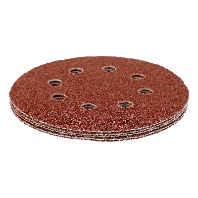 Круг абразивный на ворсовой подложке под 'липучку', перфорированный, P 40, 125 мм, 5 шт.
