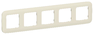 FLITE ARTISTIC Рамка 5-местная РУ-5-А-ФлСл сливочный IEK