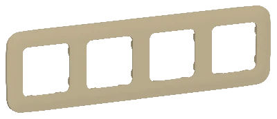 FLITE ARTISTIC Рамка 4-местная РУ-4-А-ФлХ хаки IEK